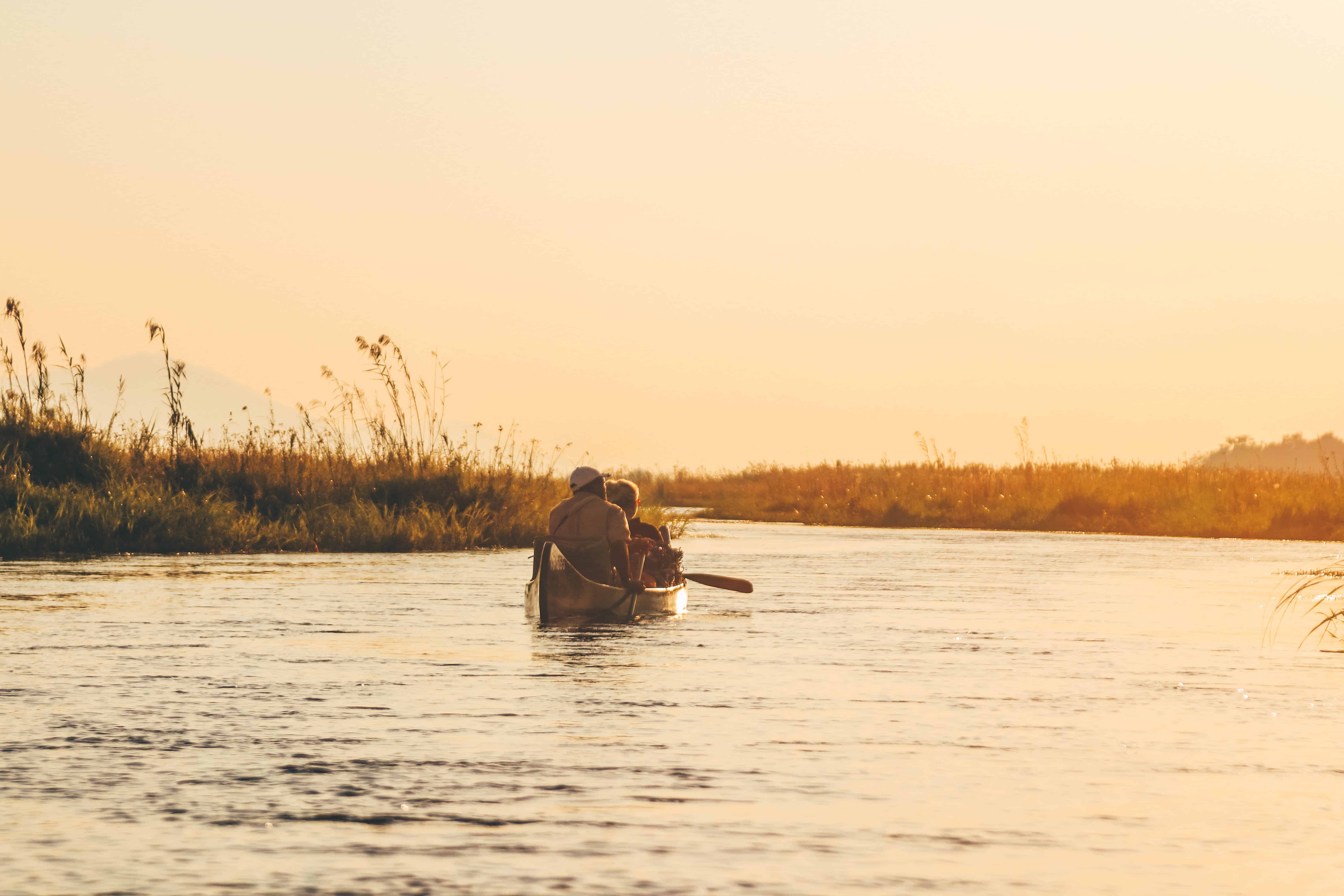A canoe Safari in Africa