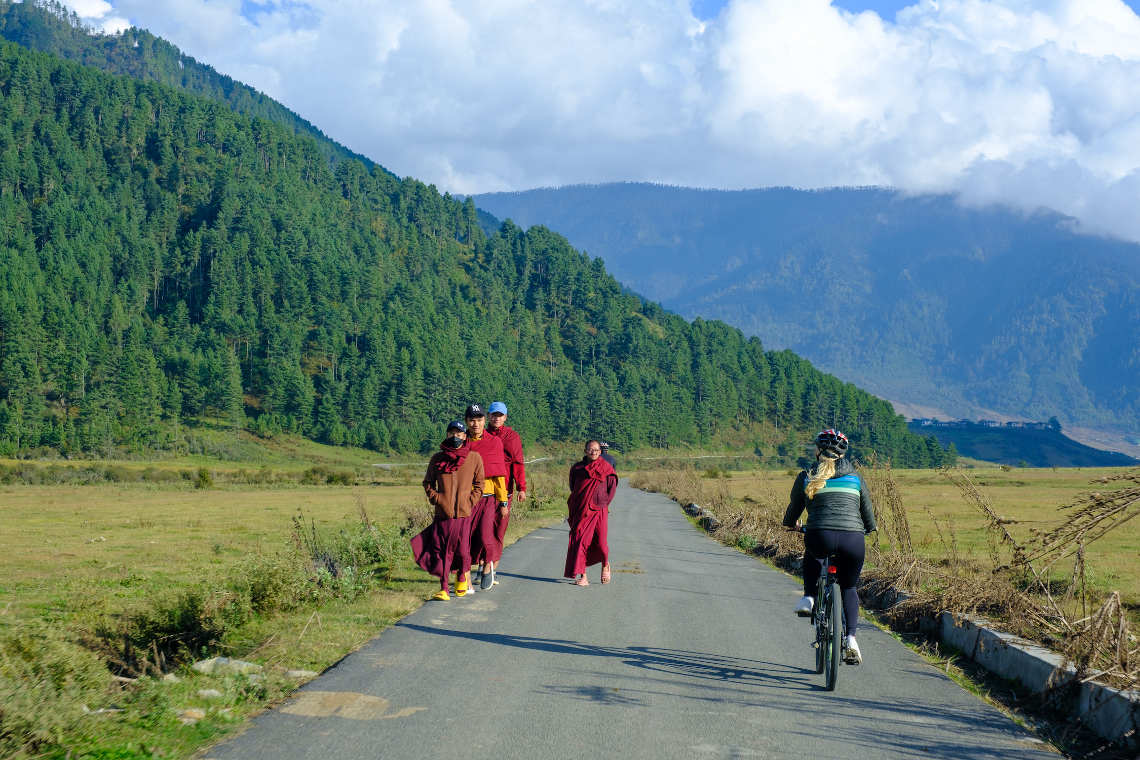 Natasha Biking Gangtey Valley
