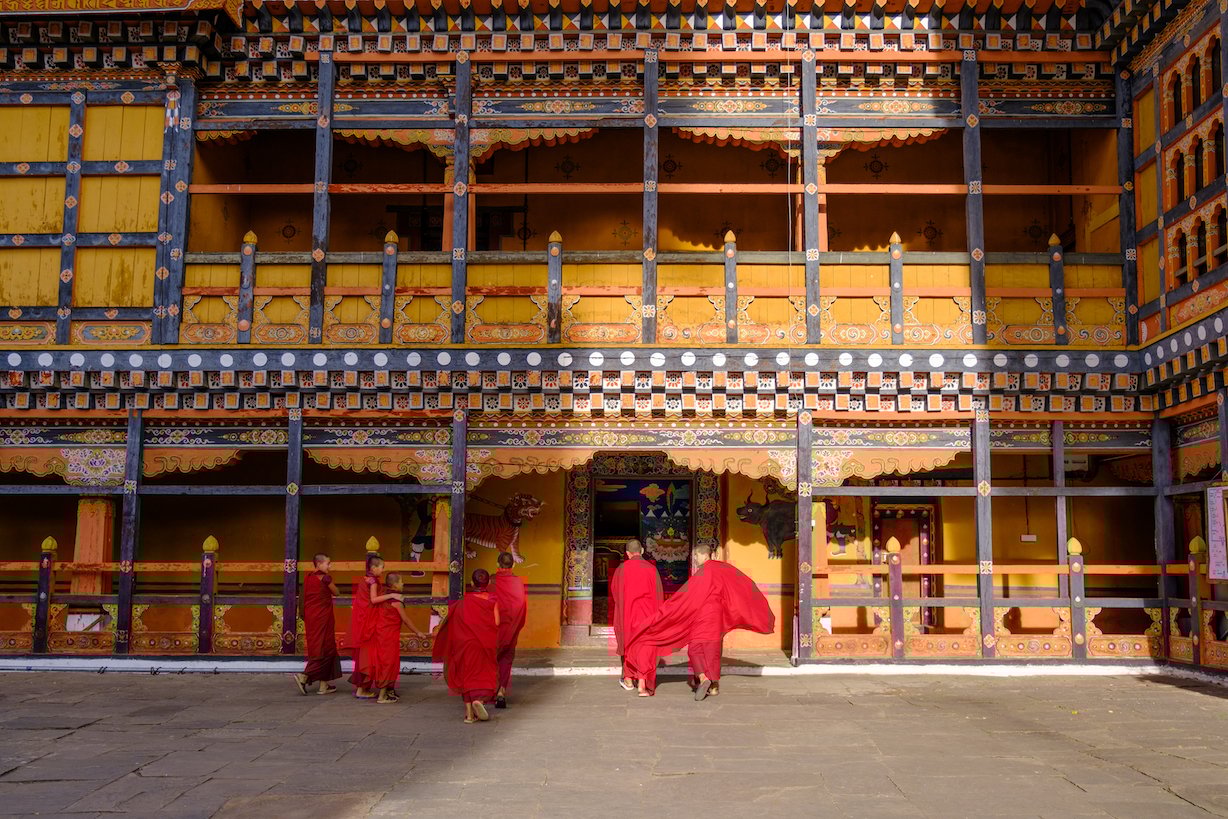 monks in bhutan