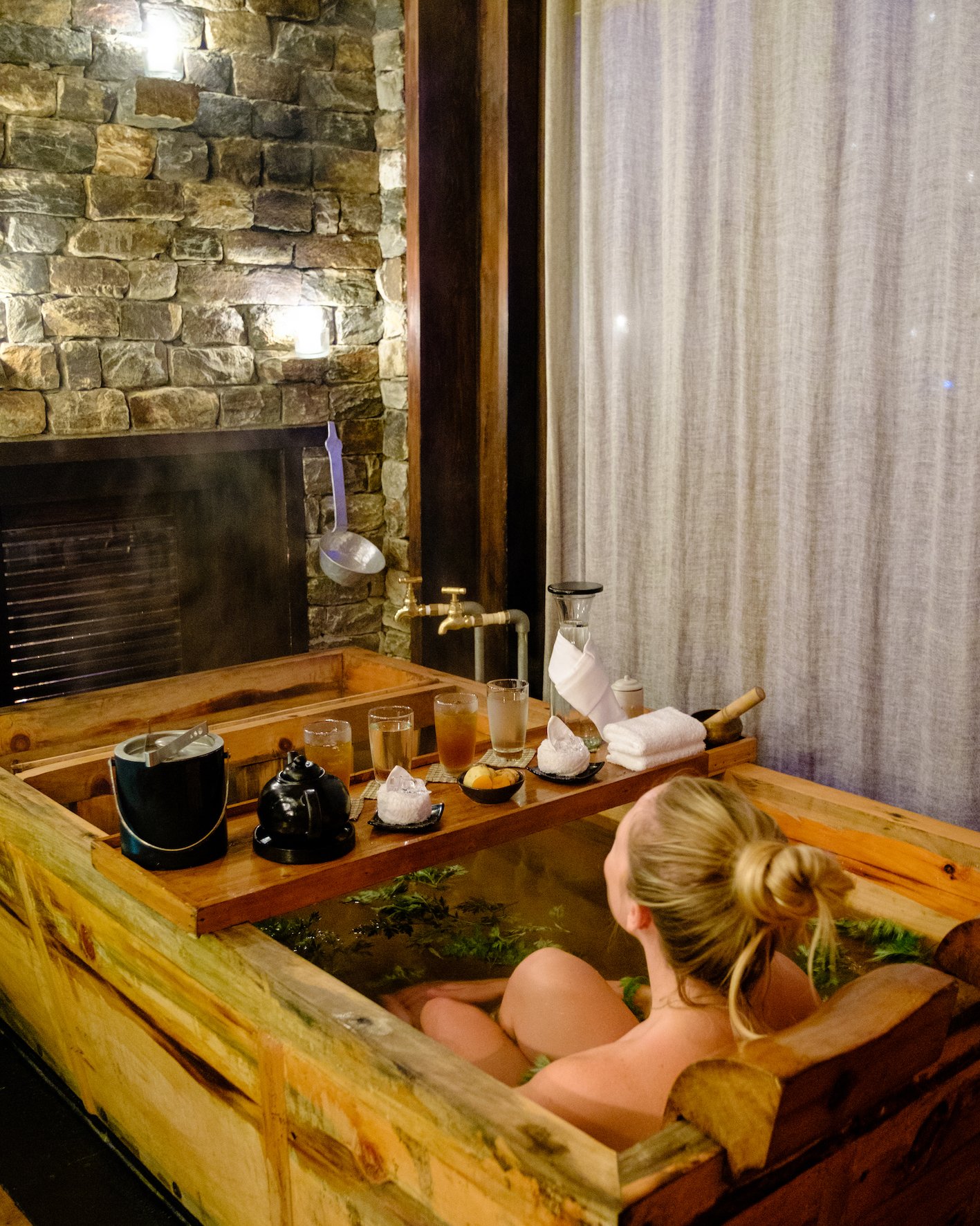 hot stone bath in bhutan