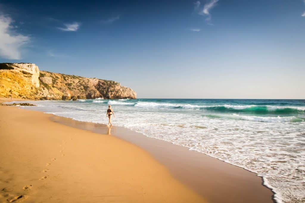 Walking along the beach