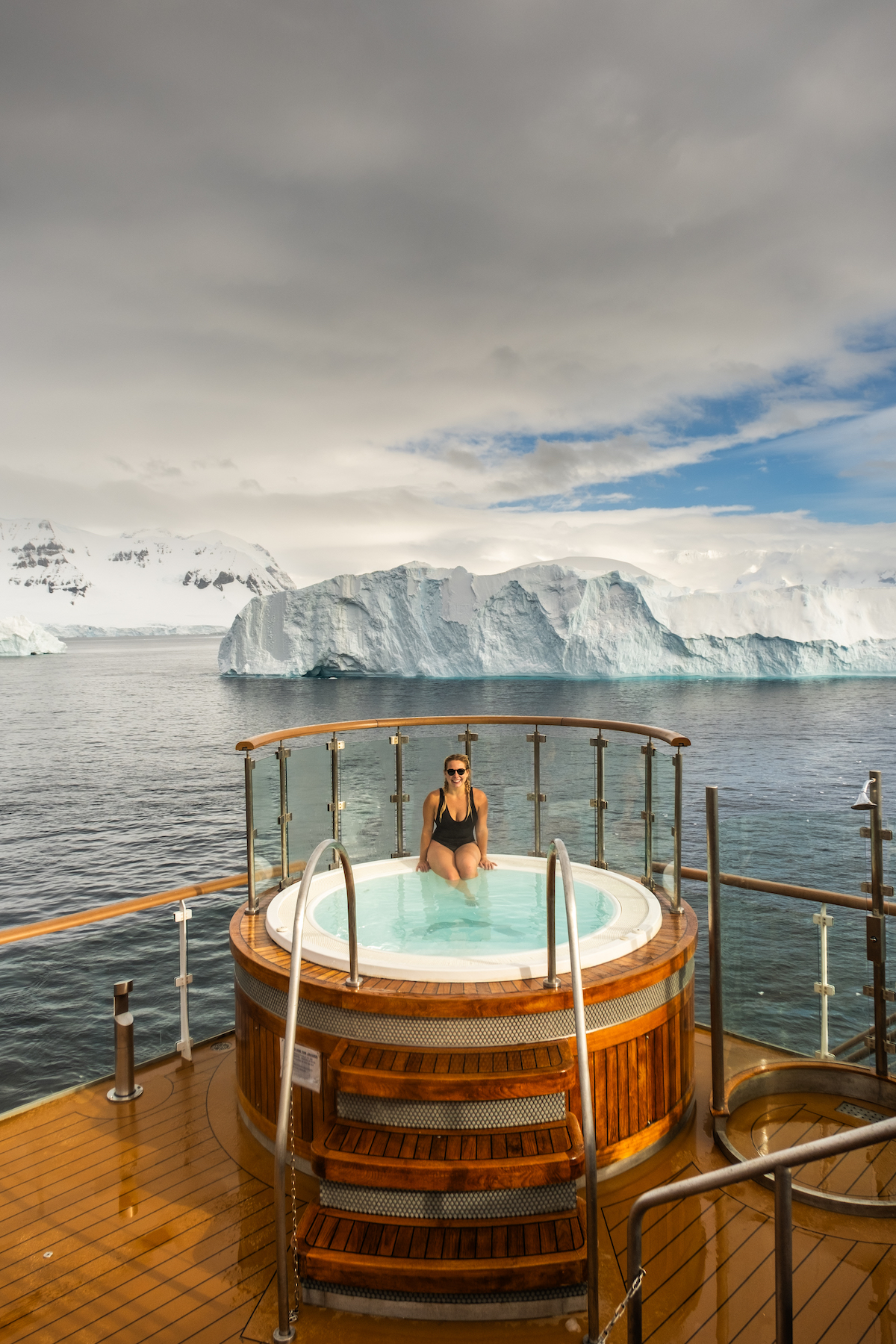 hot tubbing in Antarctica 
