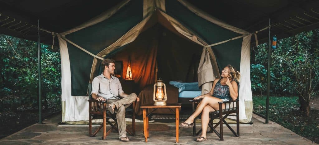 Cameron and Natasha on safari in Kenya