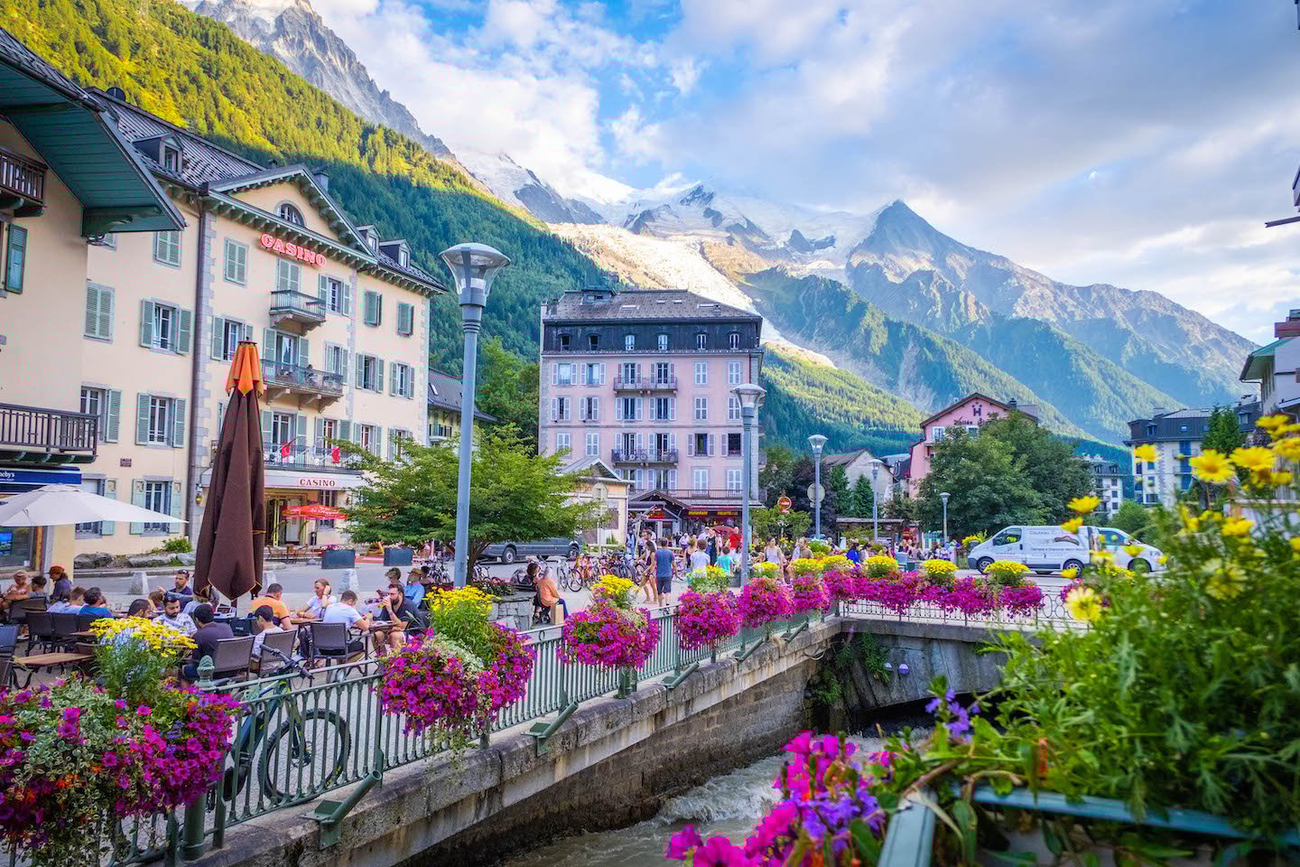 Chamonix Town Center Walking Pedestrians