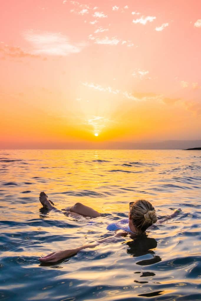 Natasha Floating In The Dead Sea